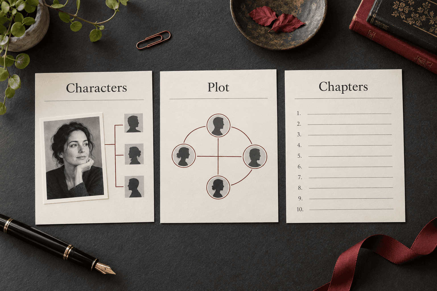 Owen builds characters, relationship tension, plot, timeline, and chapters. You can change the plan before paying.